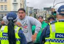 Protesters disrupt Wellington Pride parade. protesters-disrupt-wellington-pride-parade