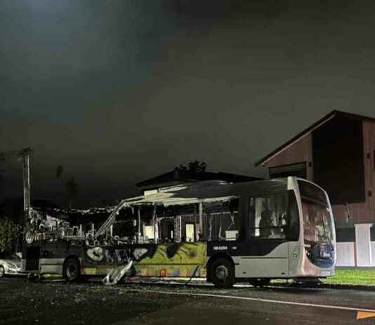 Fire Destroys Bus in Epsom Auckland Suburb fire-destroys-bus-in-epsom-auckland-suburb