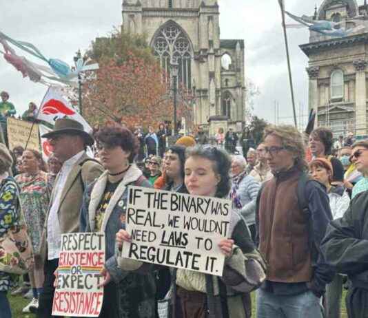 Protest in Dunedin against Gender Legislation: Community Unites protest-in-dunedin-against-gender-legislation-community-unites