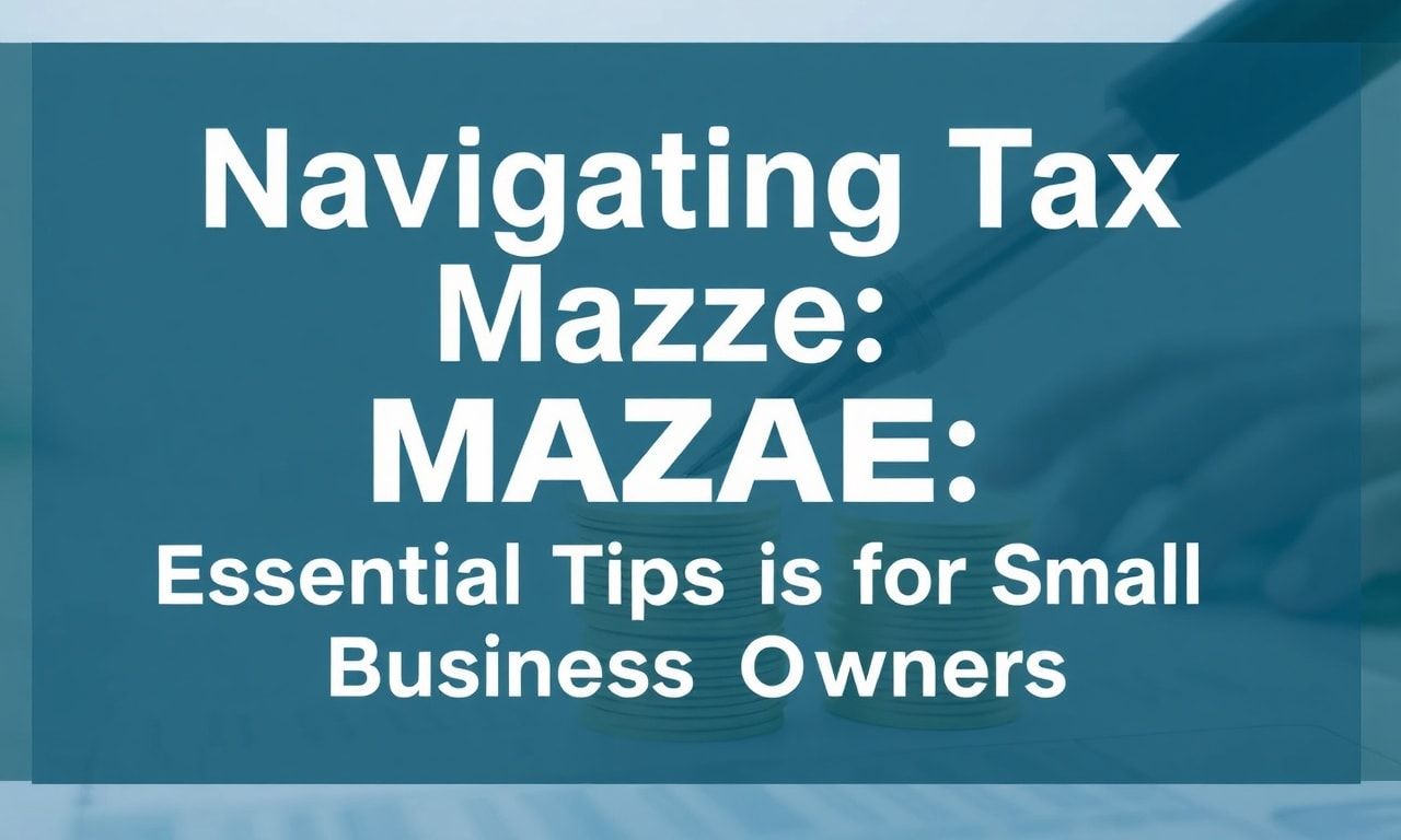 Navigating the Tax Maze: Essential Tips for Small Business Owners