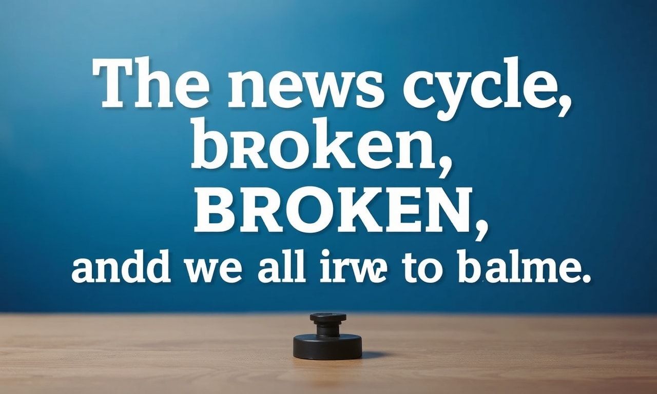 The News Cycle is Broken, and We're All to Blame
