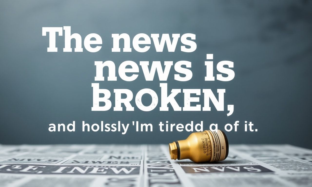 The News Is Broken, And Honestly, I'm Over It