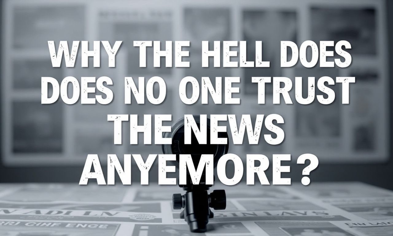 Why the Hell Does Nobody Trust the News Anymore?